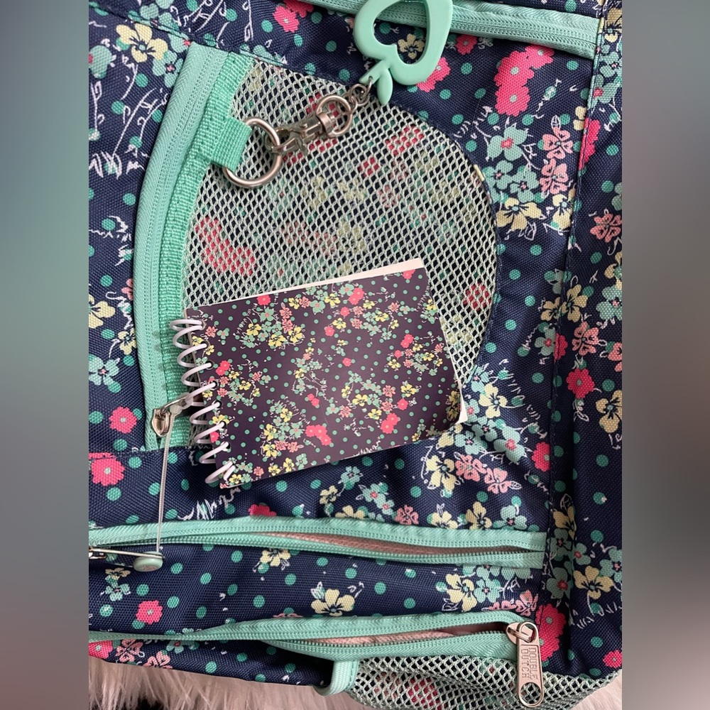 Children’s Kid’s Girl’s Green Flower Backpack NWT - Picture 4 of 5